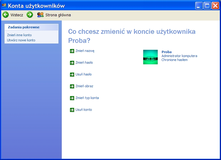 Windows XP - konta użytkowników