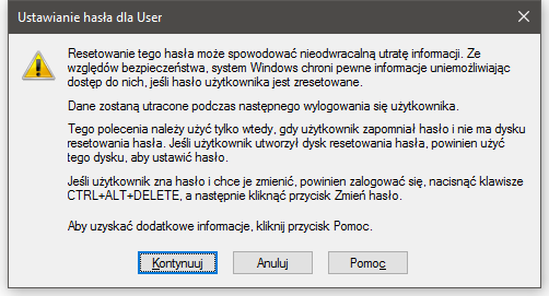 Windows 10 Pro - zmiana hasła